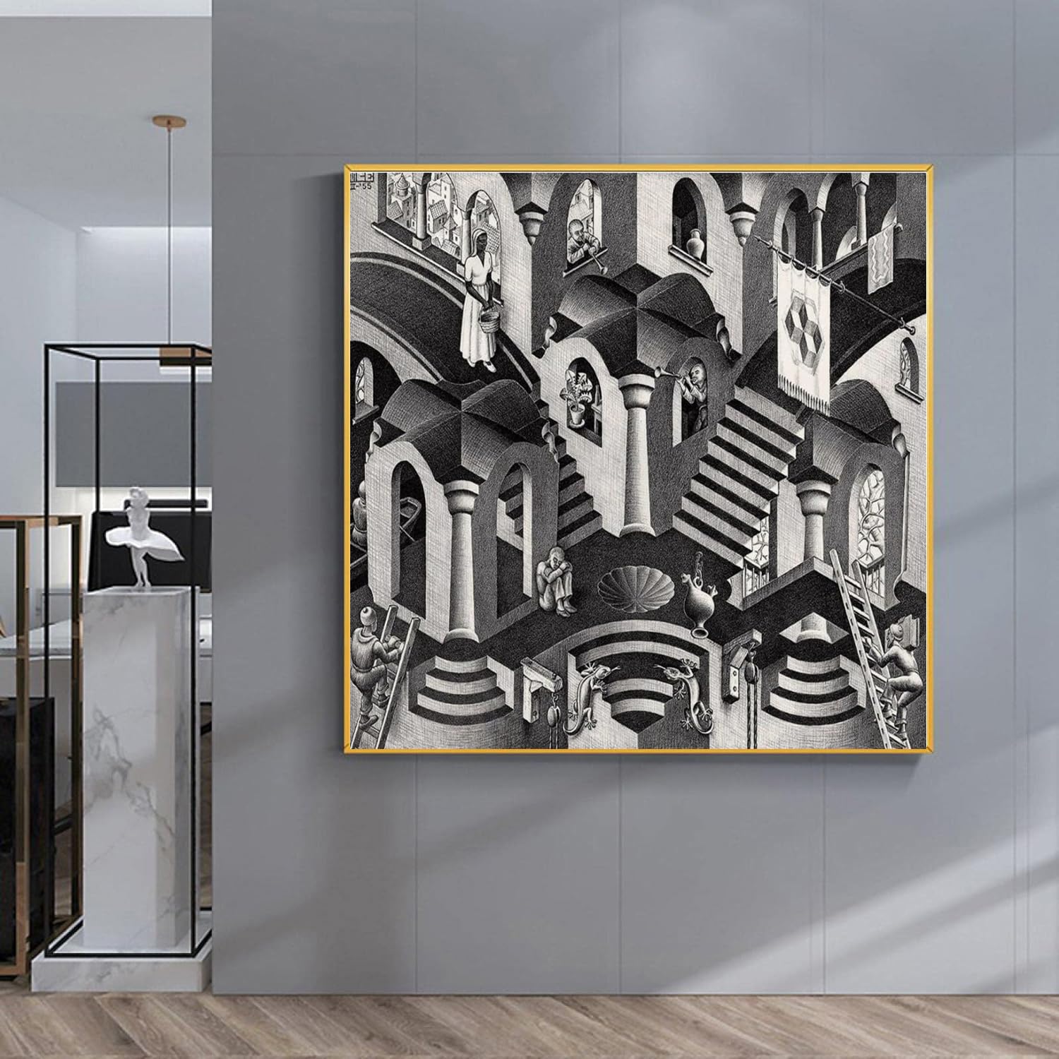 Amazon.co.jp: 有名なM.Cエッシャーポスターと版画《凸面と凹面